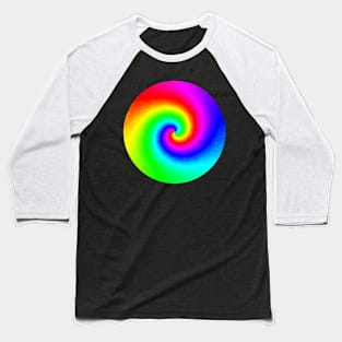 Colourful Tie Dye Rainbow Swirl Summer Pattern Baseball T-Shirt